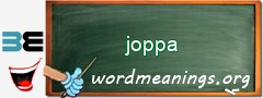 WordMeaning blackboard for joppa